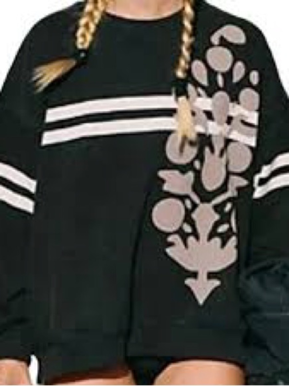 FP Movement All Star Buti logo Pullover Oversized Medium 28" PTP 26" Length